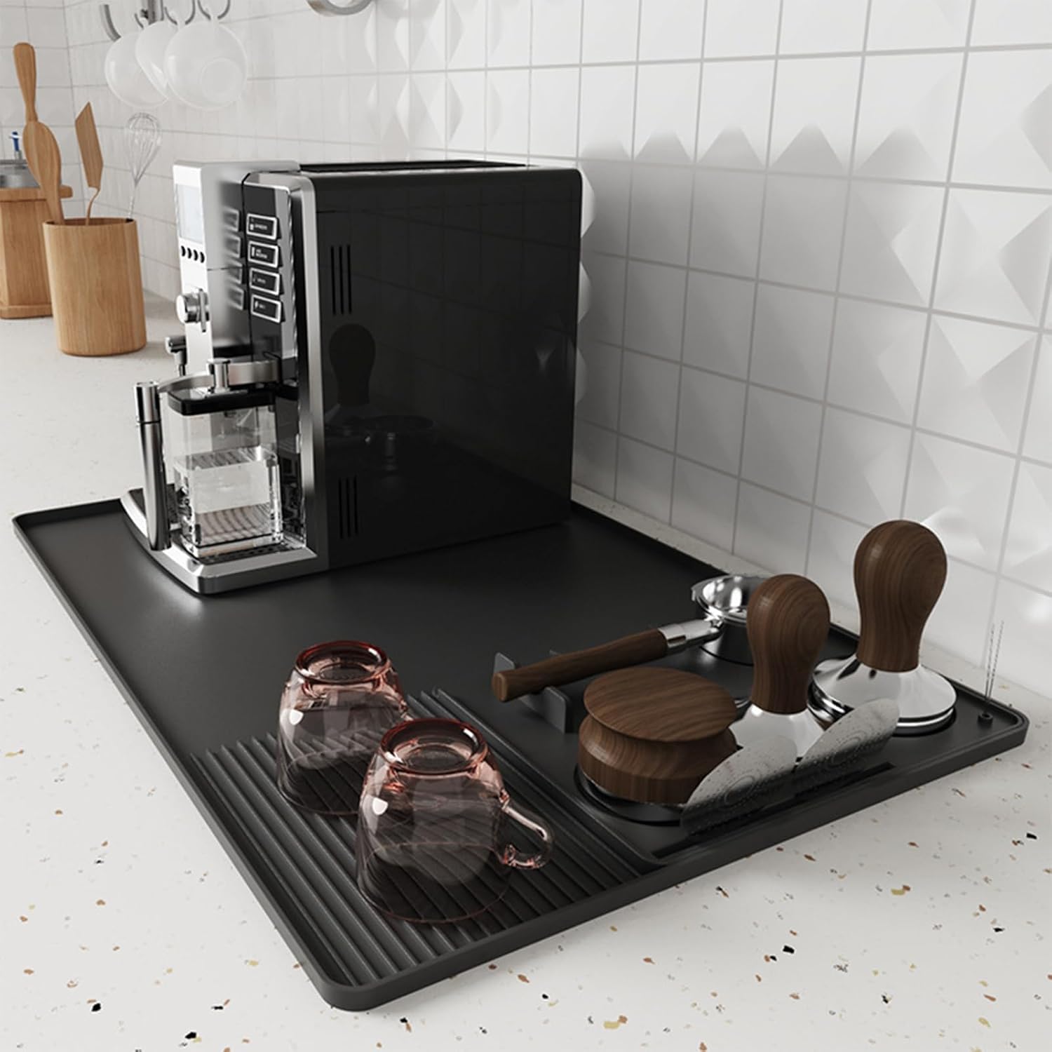 Bar Mat Rubber - Силиконовый коврик для кофе 3-в-1, многофункциональный
